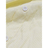 BONSIR  -  Spring and Autumn New Chinese Stand Up Collar Shirt Men's Handsome Comfortable Textured Long-Sleeved Striped Shirt