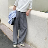 BONSIR  -  Oversized Black Suit Pants Men Fashion Social Mens Dress Pants Korean Loose Wide Leg Pants Mens Office Formal Trousers M-3XL