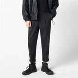 BONSIR  -  Autumn Winter Woolen Business Dress Pants Men Elastic Waist Streetwear Casual Trousers Formal Social Suit Pants Costume Homme