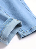 BONSIR  -  1pc Men's Slim Fit Stretch Denim Jeans - Medium Stretch 330gsm Woven Fabric, Solid Color Basic Style, All-Season Comfort, Machin