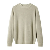 BONSIR  -  Men's Round-neck Sweater for Autumn and Winter, Thickened Pure Color Base Layer Shirt, New Style Inner Wear Knitted Wool Sweater