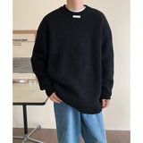 Bonsir Korean Fashion Sweaters Men Autumn Solid Color Wool Sweaters Slim Fit Men Street Wear Mens Clothes Knitted Sweater Men Pullovers
