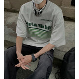 BONSIR  -  Mens Cotton Oversized T-shirt Summer Short Sleeve Loose Breathable T Shirts Men Hip Hop Print Y2k Tops Tee Harajuku Goth Clothes