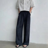 BONSIR  -  Summer Linen Pants Men Oversized Thin Beige Casual Pants Men Streetwear Korean Loose Wide Leg Pants Mens Tie-dye Trousers M-3XL