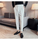 BONSIR  -  Men's Summer Trousers Men's Business Formal Pants Slimming and Mature Style Casual Suit Pants