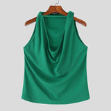 BONSIR  -  Men Tank Tops Summer V Neck Sleeveless Solid Color Men Clothing Sexy 2025 Fashion Party Casual Male Vests Tops S-5XL