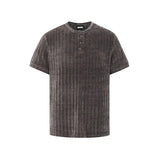 BONSIR  -  Henry collar short-sleeved T-shirt men's summer thin Tailored Cut versatile t-shirt Korean commuter style design top
