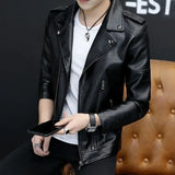 Bonsir Man Suits and Blazers Slim Fit Casual Thin Leather Jacket for Men Korean Style Clothes Simple Breasted Luxury Designer Coats Hot
