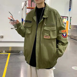 Bonsir -  Airmen's uniform jacket spring new casual loose men's jacket Korean version trend top