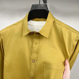BONSIR  -  100% Cotton Unisex, Long Sleeve Denim Shirt, Bright Line Design Casual Solid Color Shirt Coat, Loose Shirt