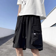 Bonsir Workwear shorts, men's summer Japanese fashion brand shorts, men's oversized loose casual capris