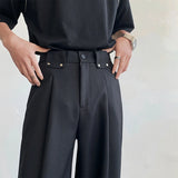 BONSIR  -  Black Oversized Suit Pants Men Fashion Social Mens Dress Pants Korean Loose Straight Wide Leg Pants Mens Office Formal Trousers