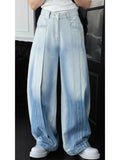 BONSIR  -  American Heritage Jeans 2025 Wide Leg Vintage Wash Unisex Oversized Denim Pants Artisanal Detailing Spring Summer Essential