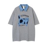 BONSIR  -  Patch Embroidery T Shirt Mens Streetwear Hip Hop Y2k Casual Tees Tops Men Oversized Harajuku Vintage Short Sleeve T-Shirts Male