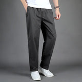 BONSIR  -  Plus Size Men's Casual Cotton Trousers Loose Straight Pants Multi Pocket Man Long Cargo Pants Mens Jogger Pants Summer Autumn