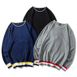 BONSIR  -  Knitted Pullover Sweater Men Korean Fashion Pullovers Long Sleeve Man Kintwear Sweatshirt Sweaters Men Clothing Pullover Top