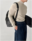 BONSIR  -  autumn and winter men's cashmere blended high-end half-high collar stretch-knit base pullover sweater