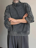 BONSIR  -  Hong Kong style denim jacket men's fashion brand high street niche personality leisure collar pullover work jacket