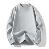 BONSIR  -  Mens Thicken Loose O Neck Solid Knit Sweaters Autumn Winter Korean Fashion All-match Undershirt Pullover Sweater Men