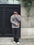 BONSIR  -  autumn and winter thickened velvet pants knitted straight solid color cereal soft waxy lazy casual pants men
