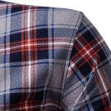 BONSIR  -  Men's Classic Long Sleeve Plaid Basic Dress Shirts Single Patch Pocket Formal Business Casual Regular Fit Office Social Shirt