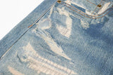 Bonsir Streetwear Ripped Hole Patch Baggy Y2k Jeans for Men Washed Pantalones Hombre Straight Casual Denim Trousers Oversized