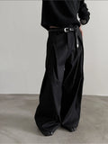 BONSIR  -  Loose Straight Leg American Sle Trousers for Men And Women Spring Autumn Casual Wide Leg Pants Knife ape Pleats
