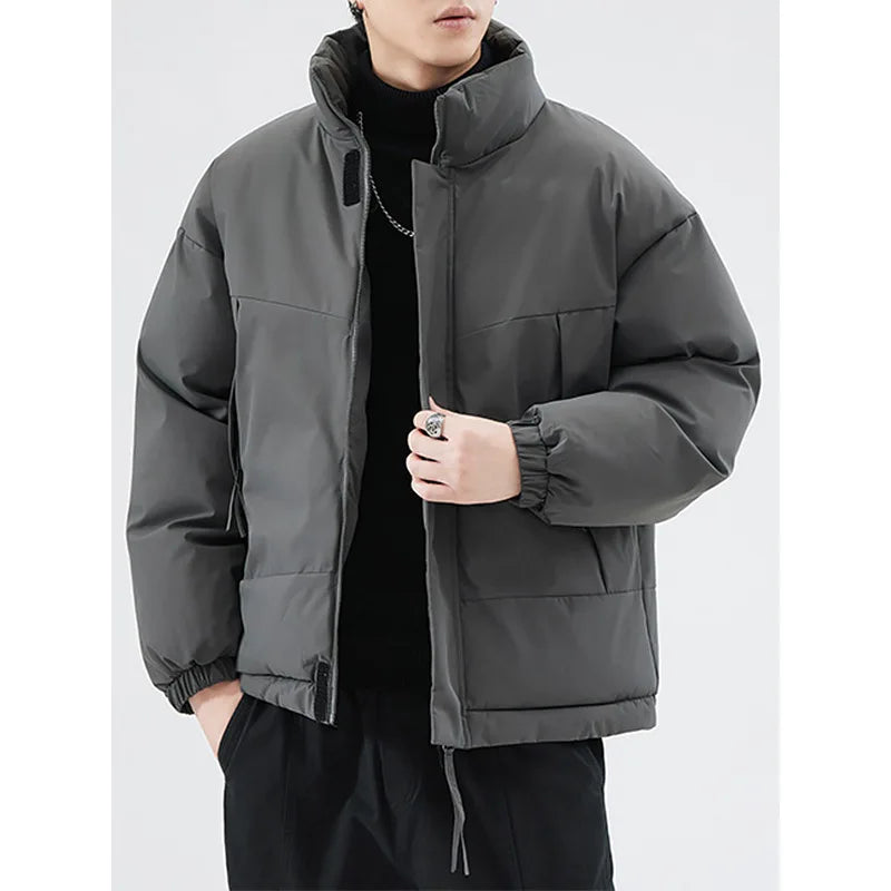 Bonsir Autumn winter new cotton warm standing collar cotton jacket men loose casual cotton jacket men