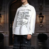 Bonsir Mens Shirts Letter Print Casual Shirt Streetwear Fashion Versatile Campus Performance Daily Long Sleeve Tops Men'S Clothing 2024