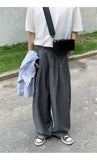 BONSIR  -  Oversized Black Suit Pants Men Fashion Social Mens Dress Pants Korean Loose Wide Leg Pants Mens Office Formal Trousers M-3XL