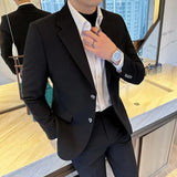 Bonsir 7XL-S (Blazer + Trousers) Fashion Slim Fit Men's Suit Italian Style Luxury Formal Business Social Wedding Tuxedos 2 Piece Set