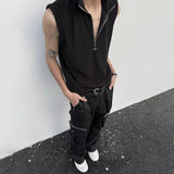 Bonsir Mens Vest Five-Pointed Star Shoulder Pad Vest Spring/Summer Streetwear Fashion Sleeveless T-Shirt Old Money Men'S Clothing