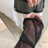 BONSIR  -  Man T-shirt Sheer Mesh Round Neck Long Sleeve Sexy Men's Clothing Tops Out Streetwear Party Thin Style Clothes