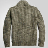 BONSIR  -  New Men's High Quality Autumn and Winter Knitted Fashion Sweater Single-breasted Lapel Pocket Casual Cardigan Sweater Coat
