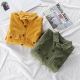 BONSIR  -  Thickened Shirt Retro Full Pocket Workwear Jacket Men Loose Long Sleeve Top