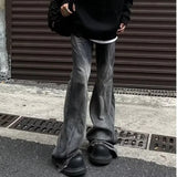 BONSIR  -  adient Dyed Men's Jeans High Street Sle Slimming Micro Flared Trousers Trendy Color Blo Design Casual Long Pants