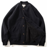 BONSIR  -  Japanese retro simple casual velvet cotton jacket for men 2025 autumn and winter American warm lamb velvet cotton jacket