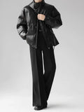 BONSIR  -  Maillard brown scimitar pants for men in summer loose slim and high drooping high floor slim trousers