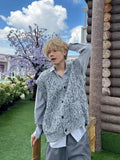 BONSIR  -  Autumn and winter American retro niche vest lazy men and women sleeveless loose knitted versatile sweater cardigan vest