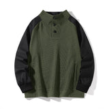 BONSIR  -  Men Sweatshirt Spring Autumn New Hoodie Polo Long Sleeve Casual Pullover Vintage Turtleneck Sweater Fashion Men's Clothing Top
