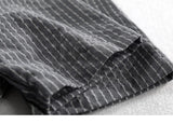 BONSIR  -  Men's Casual Cotton Shirt Short Sleeve Blouse Tops Summer Botton Pinstripe Holiday Shirt Comfortable Handsome Men Henley Shirt