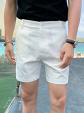 Bonsir High Quality Summer Suit Shorts Men Clothing Simple All Match Casual Straight Short Pant Homme streetwear 3XL Hot Sale