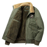 BONSIR  -  Autumn Winter 2025 New Fashion Men's Casual Trendy Turn-down Collar Long Sleeve Zipper Pocket Warm Thicken Jacket Coat Male Tops