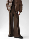 BONSIR  -  Maillard brown scimitar pants for men in summer loose slim and high drooping high floor slim trousers