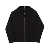 Bonsir Mens Sweatshirt Y2k Line Contrast Color Shoulder Pad Tshirt Autumn Streetwear Fashion Personality Long-Sleeve Top Men'S Clothing