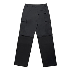 Bonsir Travis Scott Y2K Cargo Pants Men Hip Hop Streetwear Low Waist Cargo Trousers Male Black Workwear Cotton Multi-pocket