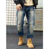 Bonsir New Spring and Summer Men's Jeans Vintage Solid Color Elastic Classic Jeans Men Slim Fashion Denim Trousers Male G115
