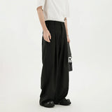 BONSIR  -  Black Suit Pants Men Oversized Fashion Society Mens Dress Trousers Korean Loose Wide Leg Pants Mens Office Formal Pants M-3XL