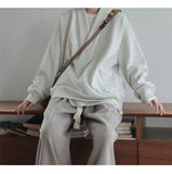 BONSIR  -  new graphite gray chic V-neck sweatshirt, bristle plus fleece raglan sweatshirt jacket