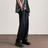 BONSIR  - Brown Suit Pants Men Fashion Society Mens Black Dress Pants Korean Casual Straight Pants Mens Office Formal Trousers Plus Size